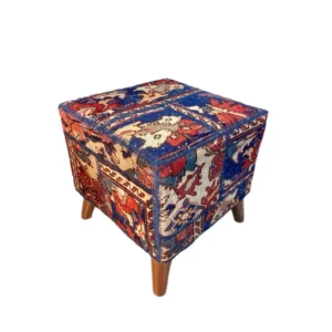 Elegant Iranian Carpet Pouf A Blend of Culture and Comfort