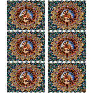 Elegant Persian Design Placemat – Inspired by Miniature Art (Set of 6)