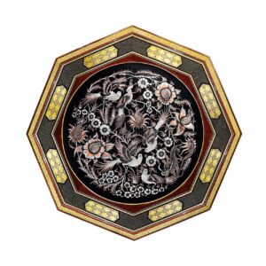 Engraved Panel of Birds & Flower – Handcrafted Materpiece with Khatamkari Frame