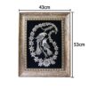 Engraved Panel of Two Birds with Boteh Jegheh Design
