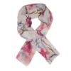 Fashionable Chain Strap Bag with Coordinated Scarf - Floral Design