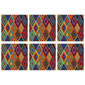Geometric Diamond Design Placemat (Set of 6)