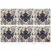 Geometric & Nature-Inspired Placemat – Bird & Flower Pattern (Set of 6)