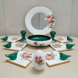 Haft Seen – Suitable for Persian New Year Flower & Bird Design Set of 11