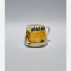 Hand-Painted Ceramic Mug with Canyon Landscape Pattern