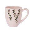 Hand-Painted Ceramic Mug with Delicate Vine and Leaf Pattern
