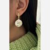 Steel Minakari Handcrafted Blossom Drop Earrings – Elegant & Unique