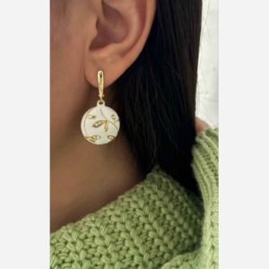 Steel Minakari Handcrafted Blossom Drop Earrings – Elegant & Unique
