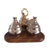 Handcrafted Copper Storage Jar with Stand and Spoon - 3 Pcs