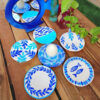 Handcrafted Persian Haft Seen Set with Delicate Painted Desing for a Festive Celebration Set of 8
