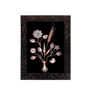 Handcrafted Wall Frame Turquoise Inlay Design – Flower Pot Model