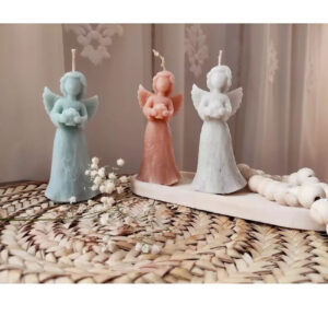 Handmade Angel Candle for Spiritual Serenity Best for Gifting & Decor (set of 3)