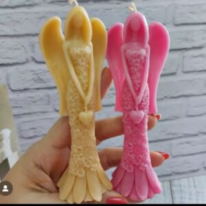 Handmade Angel Figurine Sculpture Candles – Gift Set of 5