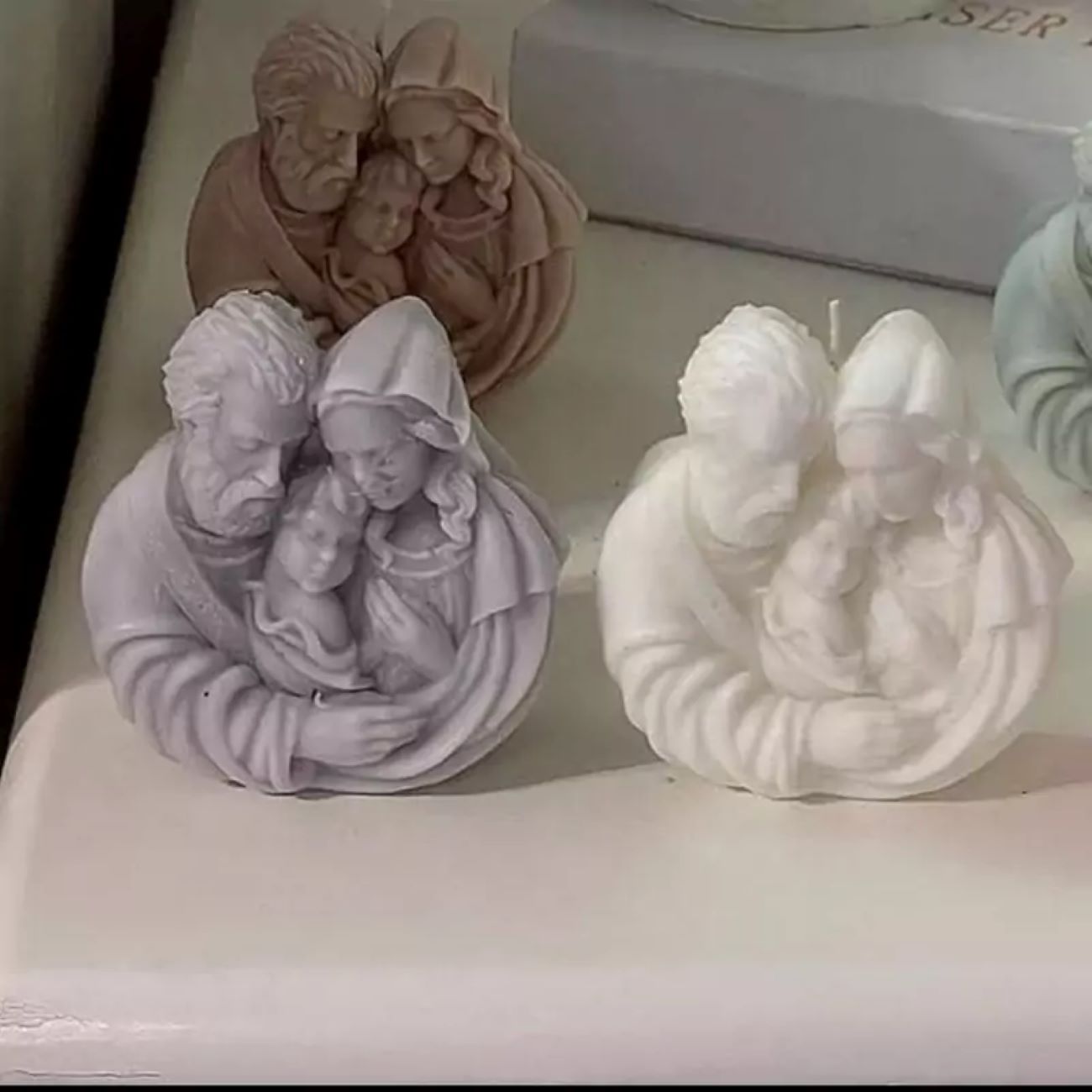 Handmade Family Love Sculpture Candles – Gift Set of 3