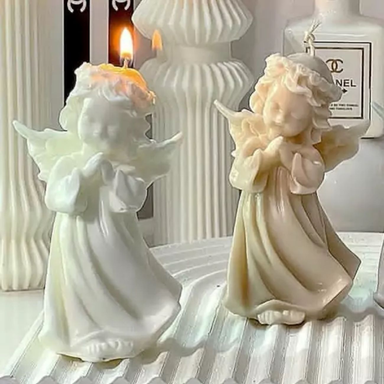 Handmade Little Angel Sculpture Candle – Elegant Gift & Decor