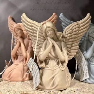 Handmade Sleeping Angel Sculpture Candles – Decor Set of 3