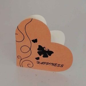 “Happiness” Heart-Shaped Butterfly Card
