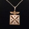 Iranian Faravahar and Kaveh's Banner ( Derafsh Kaviani ) with High-Quality Stainless Steel Chain for Men