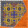 Luxurious Floral Velvet Tablecloth in Warm Yellow Tones