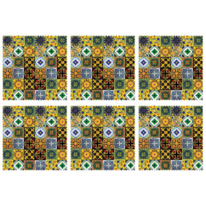 Modern Geometric Floral Pattern Placemat – Chic & Functional (Set of 6)