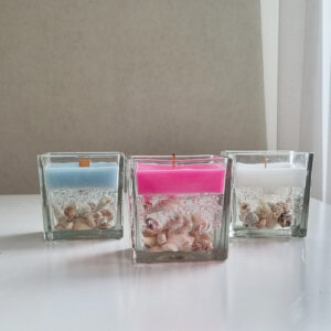 Ocean Gel Paraffin Glass Jar Candle – Handcrafted with Oceanic Elegance