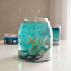 Ocean Gel Paraffin Glass Jar Candle – Starfish Design for a Coastal Touch