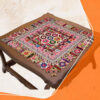 Ornate Persian Velvet Tablecloth with Intricate Geometric Motif
