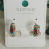 Steel Minakari Elegant Blossom Huggie Earrings – Feminine & Chic