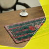Persian Inspired Green Velvet Table Runner – with Geometric Pattern