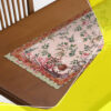Persian Inspired Light Pink Velvet Table Runner - with Blossom Design