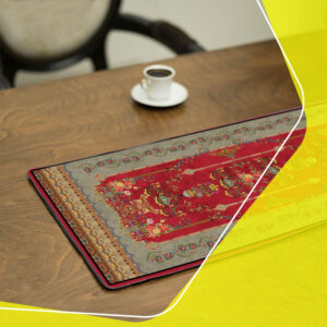 Persian Inspired Velvet Table Runner – with Large Floral Design