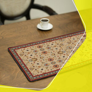 Persian Inspired Velvet Table Runner – with Floral Botanical Design