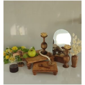 Persian Haft Seen Set with Stunning Pedestal Dishes for a Majestic Holiday Arrangement Set of 7