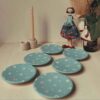 Persian Handmade Haft Seen Set Featuring Blossom Pattern Set of 7