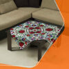 Persian Inspired Red Floral Velvet Tablecloth – Luxurious & Soft