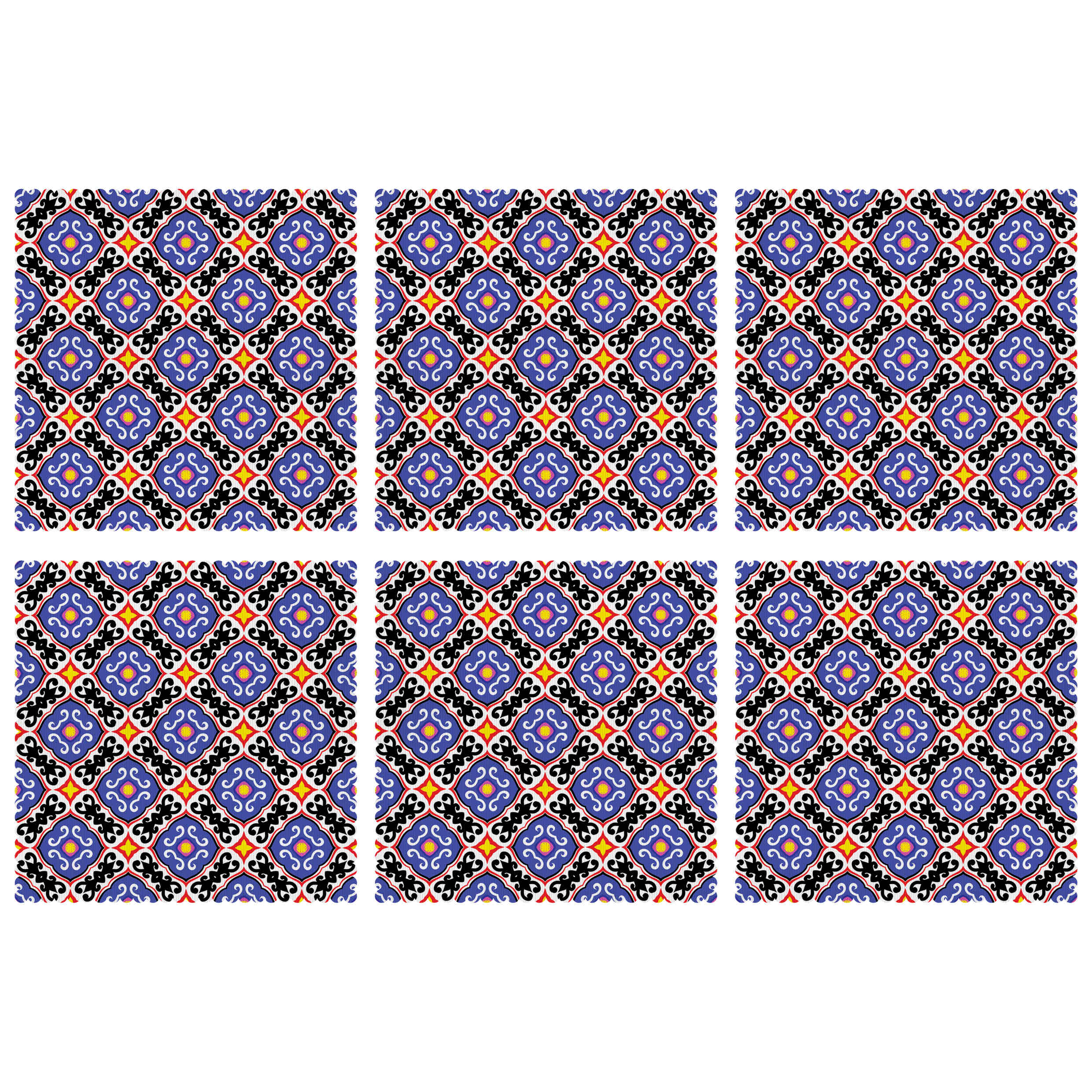 Persian Placemat with Geometric Pattern(Set of 6)