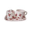 Persian Pomegranate Tea Set with Teacup, Saucer, & Sugar Bowl