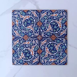 Unique Persian Backsplash Tiles – Artistic Ceramic Charm for Any Space (25 Pcs)