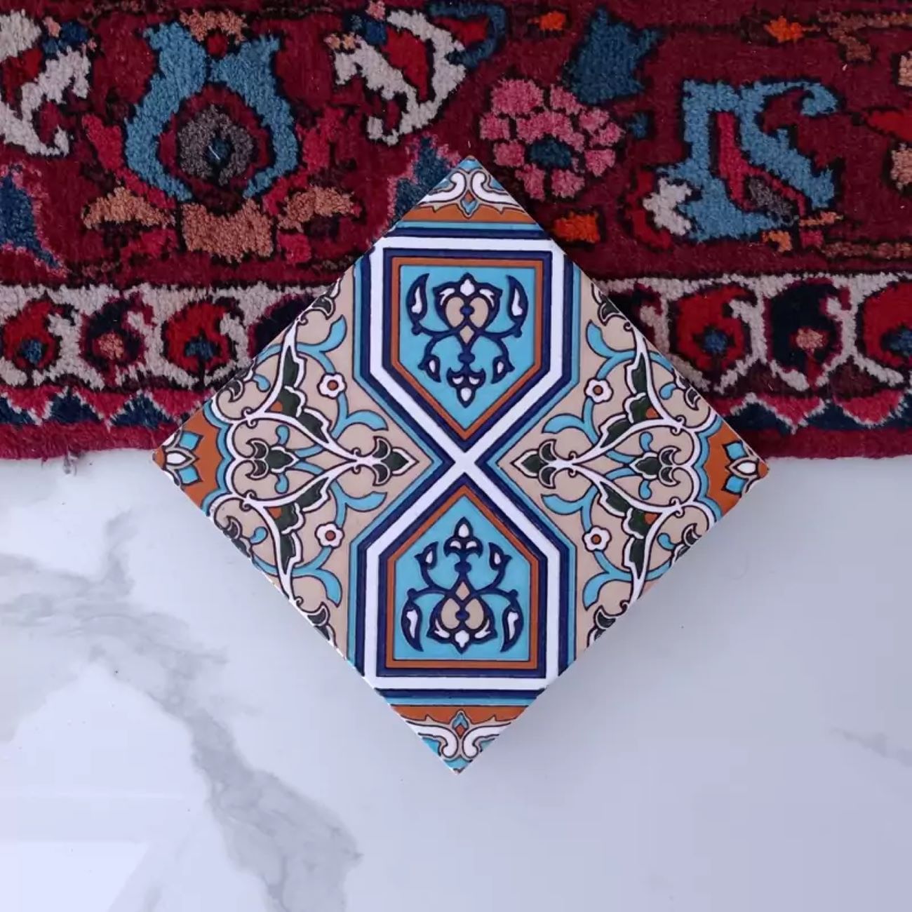 Persian Backsplash Tiles – Traditional Wall Art for Interior Elegance (25 Pcs)