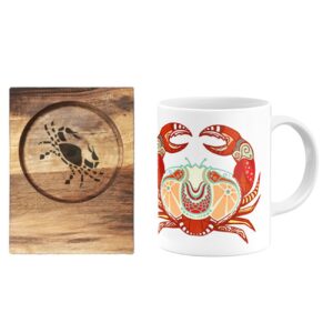 Persian Zodiac Mug – Tir (Cancer) Month Sign with Coaster