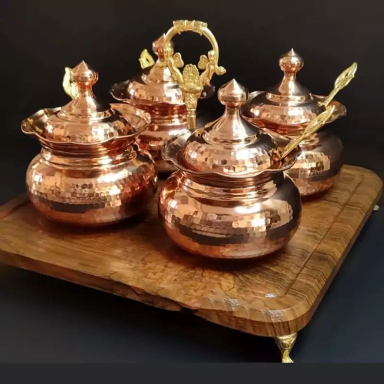 Premium Storage Jars for Modern Homes 4Pcs with Stand & Spoon