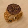 Ring Fixed Color Farvahar Design - Persian Symbol of Wisdom and Protection