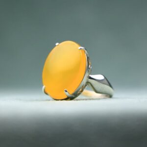 Sacred Sharaf al-Shams Ring Oval Gemstone Ring – Four Prong Setting Ring
