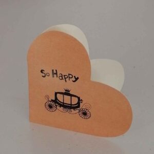 “So Happy” Heart-Shaped Carriage Card