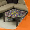 Soft Velvet Tablecloth with Vibrant Blue Flower Pattern