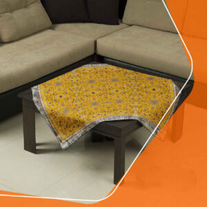 Timeless Beauty – Velvet Tablecloth with Floral & Geometric Patterns