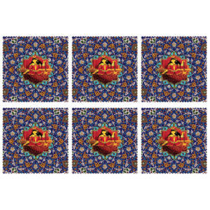 Traditional Persian Miniature Table Mat – Elegant & Unique (Set of 6)