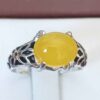 Traditional Persian Silver Ring with Sharaf al-Shams Calligraphy