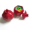 Unique Ceramic Sugar Bowl with Pomegranate Design