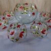 Vitarail Haft-seen Set Dishes with Fish tank Suitable for Nowruz Floral Design Set of 7